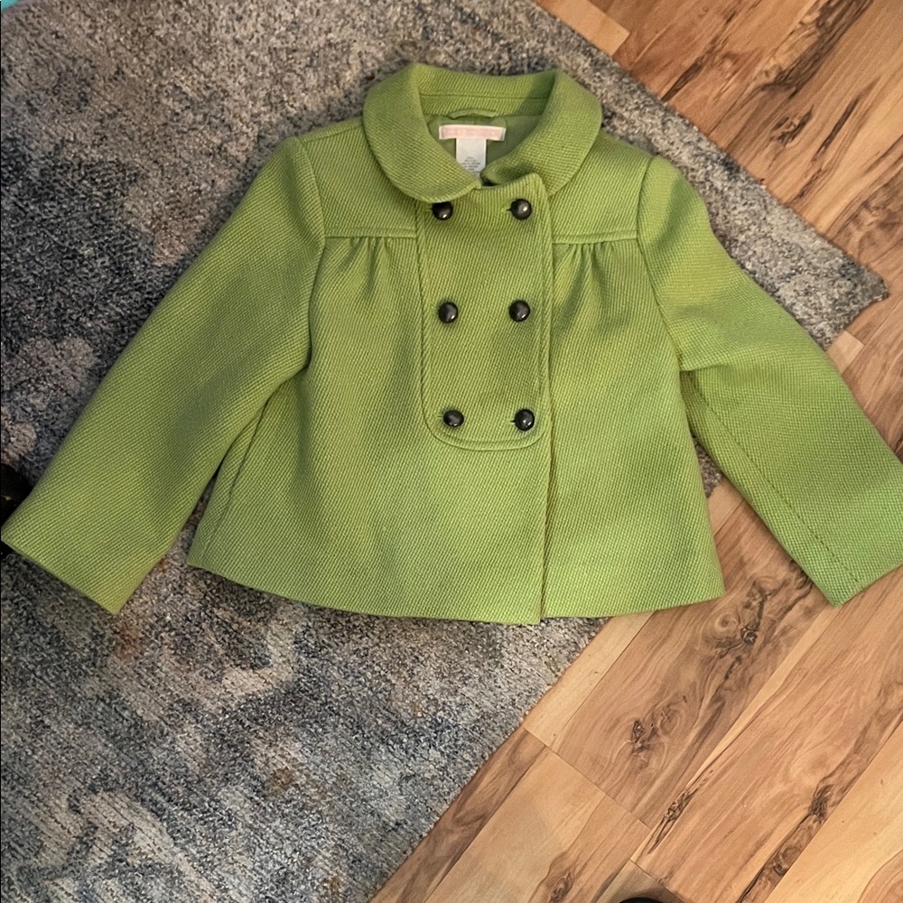 Janie and Jack Lime Green Pea Coat